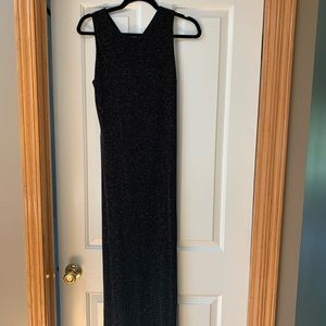 Long black sequin dress